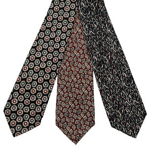 Vintage Robert Talbott Silk Tie Men 3.5" Lot of 3 Carmel Valley Geometric Bundle